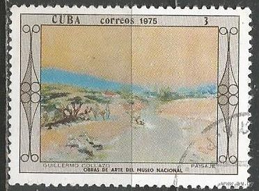Куба. Живопись в Национальном музее. Г.Кольясо. Пейзаж. 1975г. Mi#2025.
