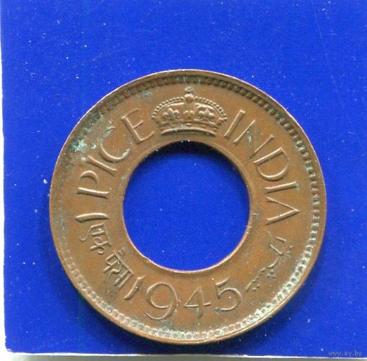 Британская Индия 1 пайс 1945 , Калькутта