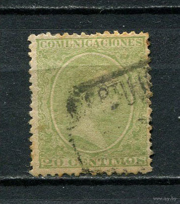 Испания (Королевство) - 1889 - Король Испании Альфонсо XIII - 20C - [Mi.193] - 1 марка. Гашеная.  (Лот 79CA)