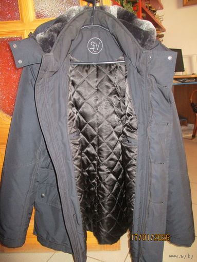 Куртка мужская теплая темно-синяя р.54-56
