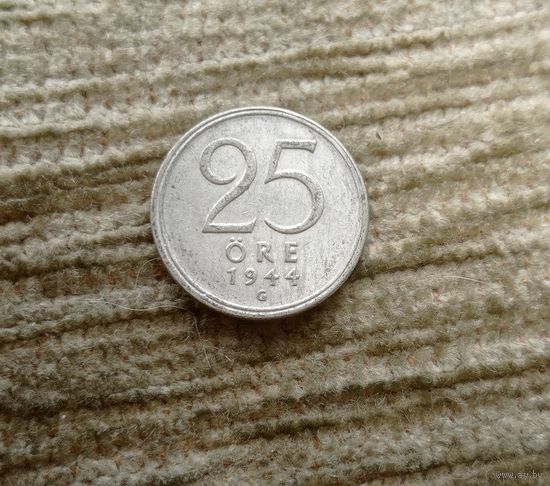 Werty71 Швеция 25 эре 1944 серебро