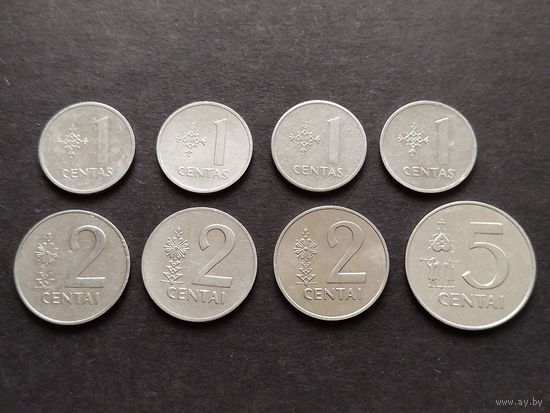 Литва 1-2-5 центов 1991