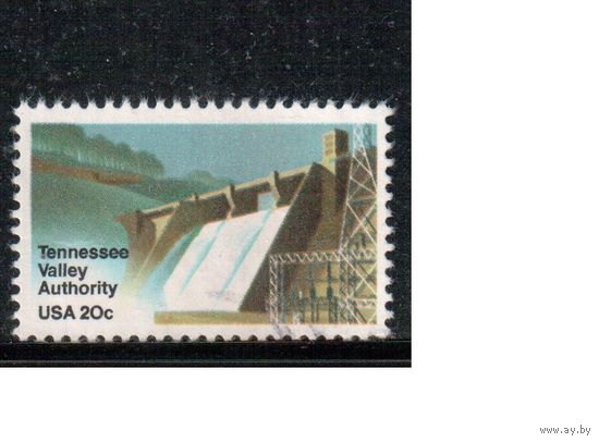 США-1983, (Мих.1631) , гаш. , Плотина, (одиночка),