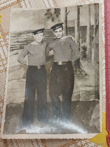 Фотография. Моряки,  Балтийский флот. ВМФ СССР. 1950-е.