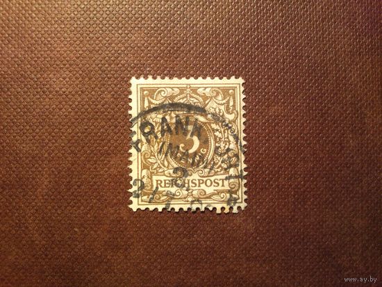 Германия 1889 г.Рейх .Числовое значение под короной в жемчужном овале./1а/