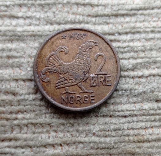 Werty71 Норвегия 2 эре 1963 Глухарь птица
