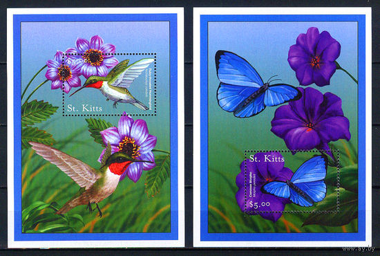 2001 Сент-Китс. Фауна. 2 блока