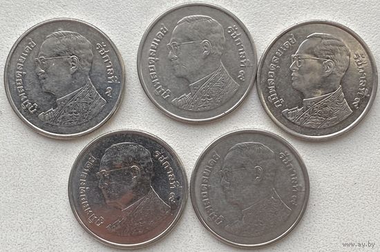 Таиланд 1 бат 2009, 2011, 2012, 2013, 2014 гг. Цена за 1 шт.