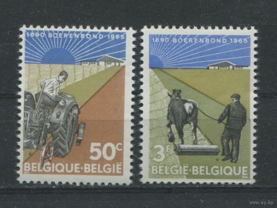 БЕЛЬГИЯ Транспорт в деревне 1965 2м (MNH) Сельское хозяйство