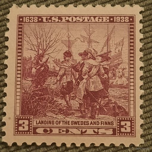США 1938. 300 летие появления шведско-финских поселенцев. Полная серия