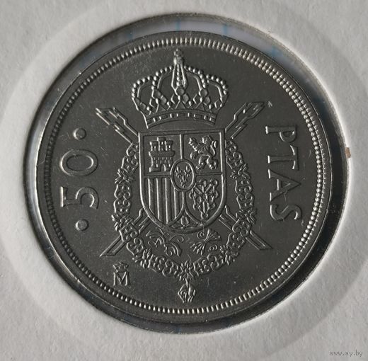 ИСПАНИЯ 50 ПЕСЕТ 1982 ГОД   В ХОЛДЕРЕ