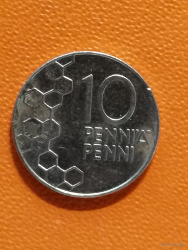 Финляндия, 10 пенни 1991 год, KM# 13