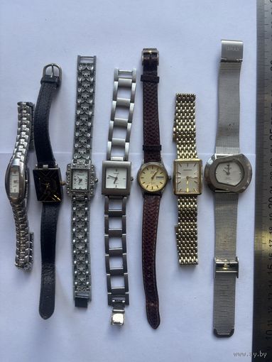 Часы женские кварц 7шт с РУБЛЯ CASIO ROMANSON и другие