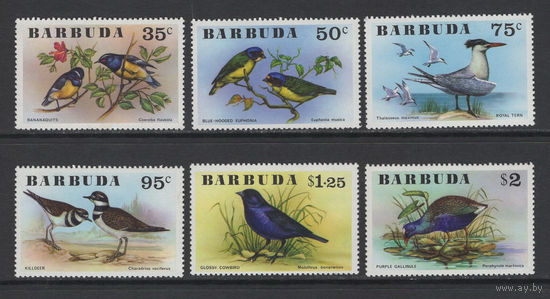 Барбуда /BARBUDA 1976** Фауна Птицы Серия 6 марок Mi#261-266