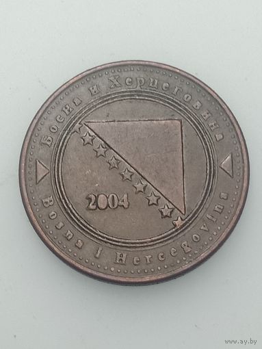 Босния и Герцеговина 20 фенингов 2004 года . Брак .