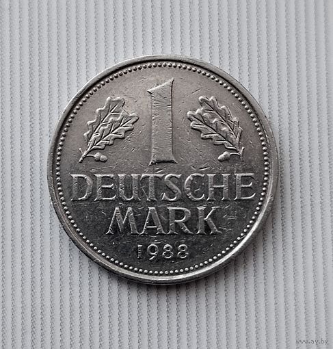 1 марка 1988 года(D) Германия. Федеративная республика. Достойный сохран!