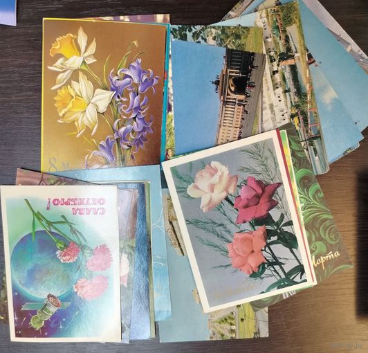 Винтажный большой лот открыток СССР