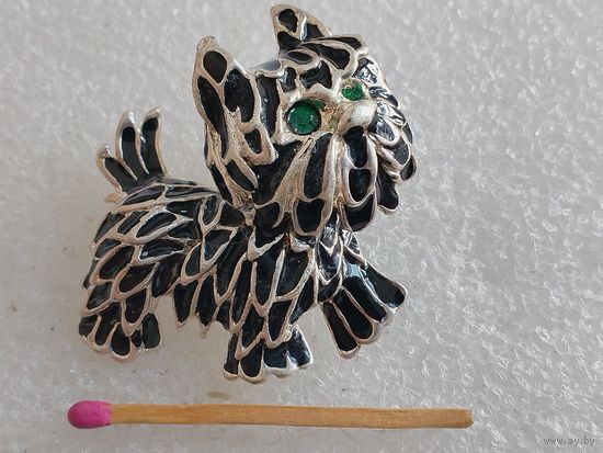 Брошь винтажная "Скотч-терьер"