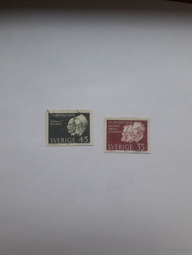 Марки Швеции ( Лауреаты Нобелевской премии  1908)