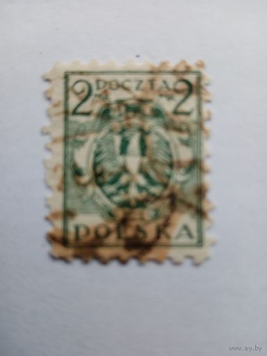 Марка Польша 1919г. 2