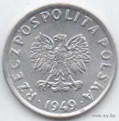 5 грошей 1949 Польша (Al)