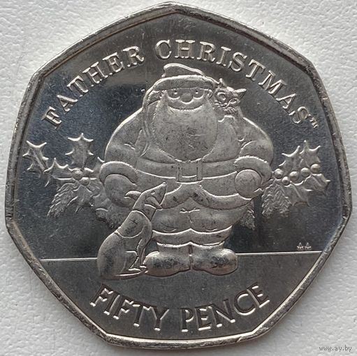 Гибралтар 50 пенсов 2019 г. Рождество
