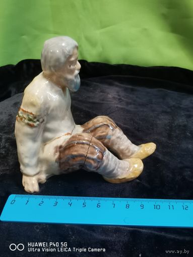 Редкая фарфоровая статуэтка склейка Дед из сказки репка самая привлекательная цена трёхдневный аукцион