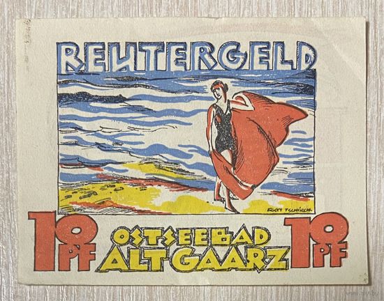 Нотгельд Альт-Гарц  10 пфеннигов 1922 год. Веймарская республика.