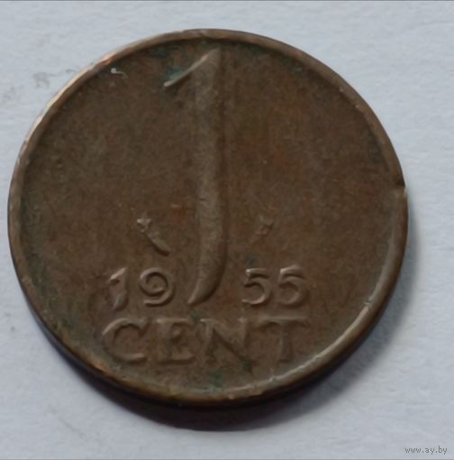 Нидерланды. 1 цент 1955 года.