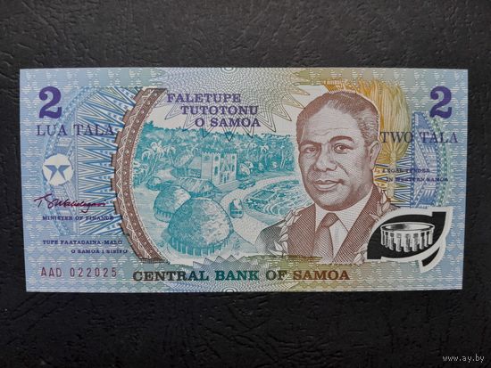 2 тала 1990 года. Самоа. Полимер. UNC