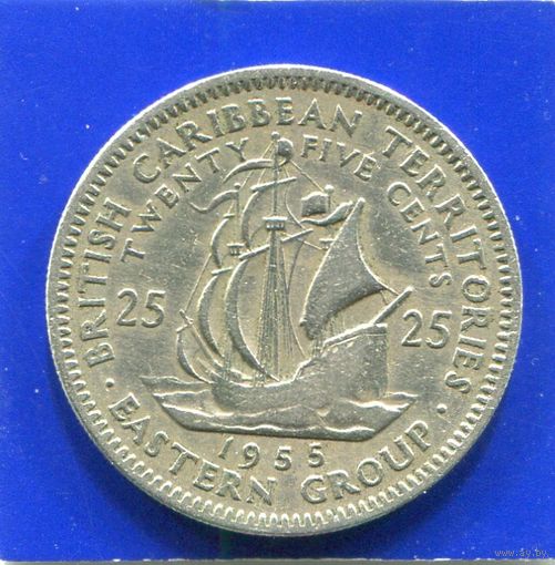 Карибские острова , Карибы 25 центов 1955