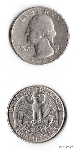 США 25 центов Квотер 1983 (P) года