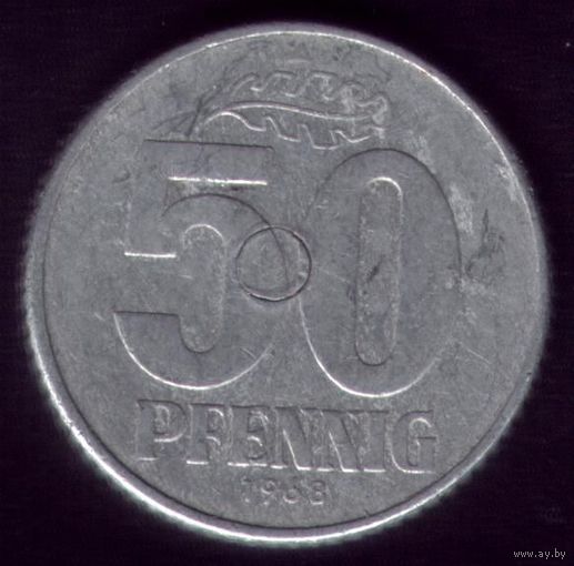 50 пфеннигов 1968 год ГДР 20