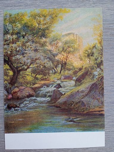 1957. Гюрджян. Речка Азат в ущелье Гарии