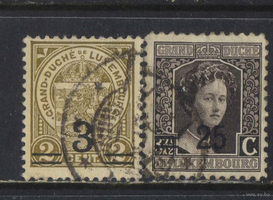 Люксембург 1915 Герб Мария-Аделаида Надп Стандарт #108,116