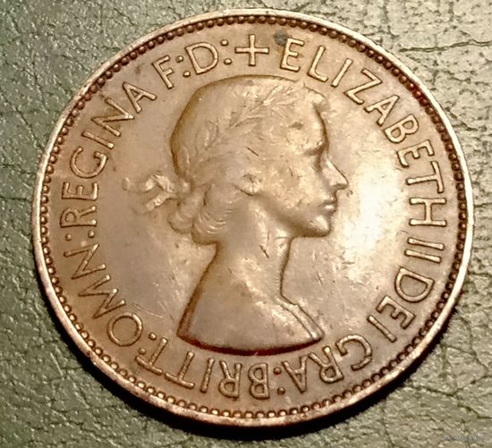 Великобритания 1 пенни 1953. Елизавета II. Год коронации. Нечастая