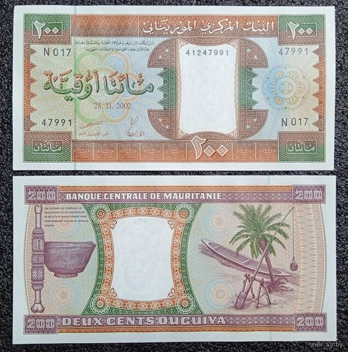 200 угий Мавритания 2002 г. UNC