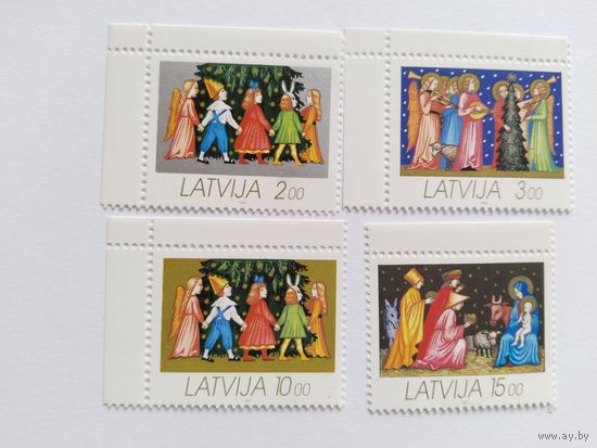 Распродажа Латвия  1992  4м Рожд.