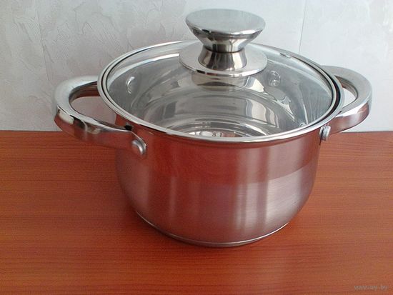 Кастрюля со Стеклянной Крышкой - 2,1 литра.