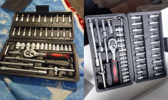 Набор инструментов с трещеткой 1/4" в кейсе (46 предметов)