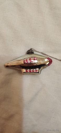 Елочная игрушка ДИРИЖАБЛЬ СССР стекло 1937-1940-е гг 0136