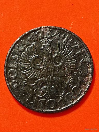 2 гроша 1934 г. без мц. Редкий год. НЕПЛОХАЯ.