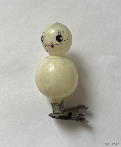 Елочная игрушка заяц СССР К.1