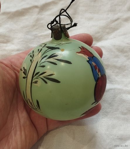 Ёлочная игрушка шар толстые стекло