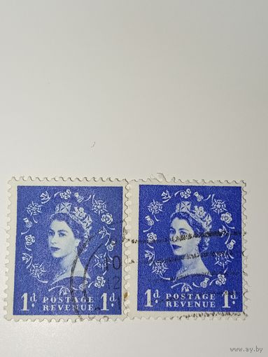 Великобритания 1958 Профиль королевы Елизаветы II.