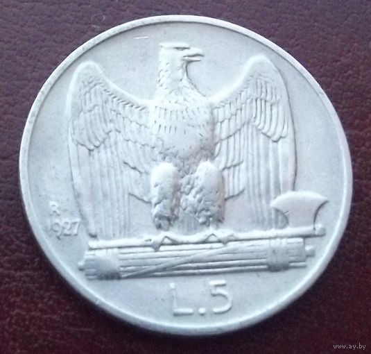 Италия. 5 лир 1927