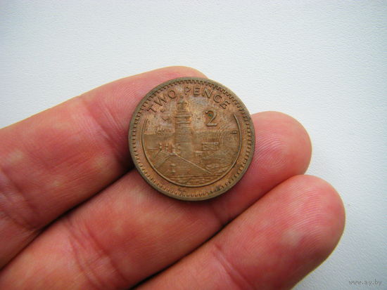 Гибралтар 2 пенса 2000г.