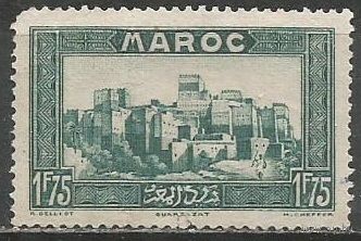 Французское Марокко. Касба(крепость) Таурирт. 1933г. Mi#111.