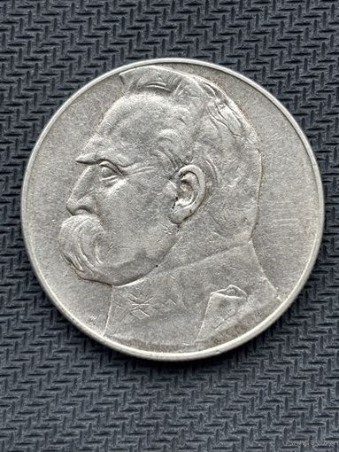 Польша 10 злотых, 1935 Пилсудский.