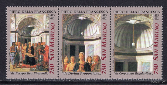 Сан Марино 1992 ** Рождество. Живопись 500 лет смерти Пьеро Делла Франческа \\Е 7